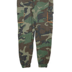 Mens Polyester Blend Camouflage Slim Cargo Trousers W30 L32 Orange Belt