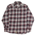 JACHS Mens Red & White Checked Shirt XL Casual Cotton Blend Long Sleeve