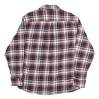 JACHS Mens Red & White Checked Shirt XL Casual Cotton Blend Long Sleeve