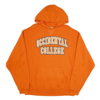 RUSSELL ATHLETIC Mens Orange Occidental College Pullover Hoodie XL Cotton