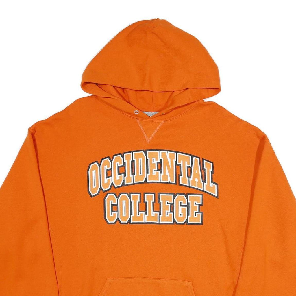 RUSSELL ATHLETIC Mens Orange Occidental College Pullover Hoodie XL Cotton