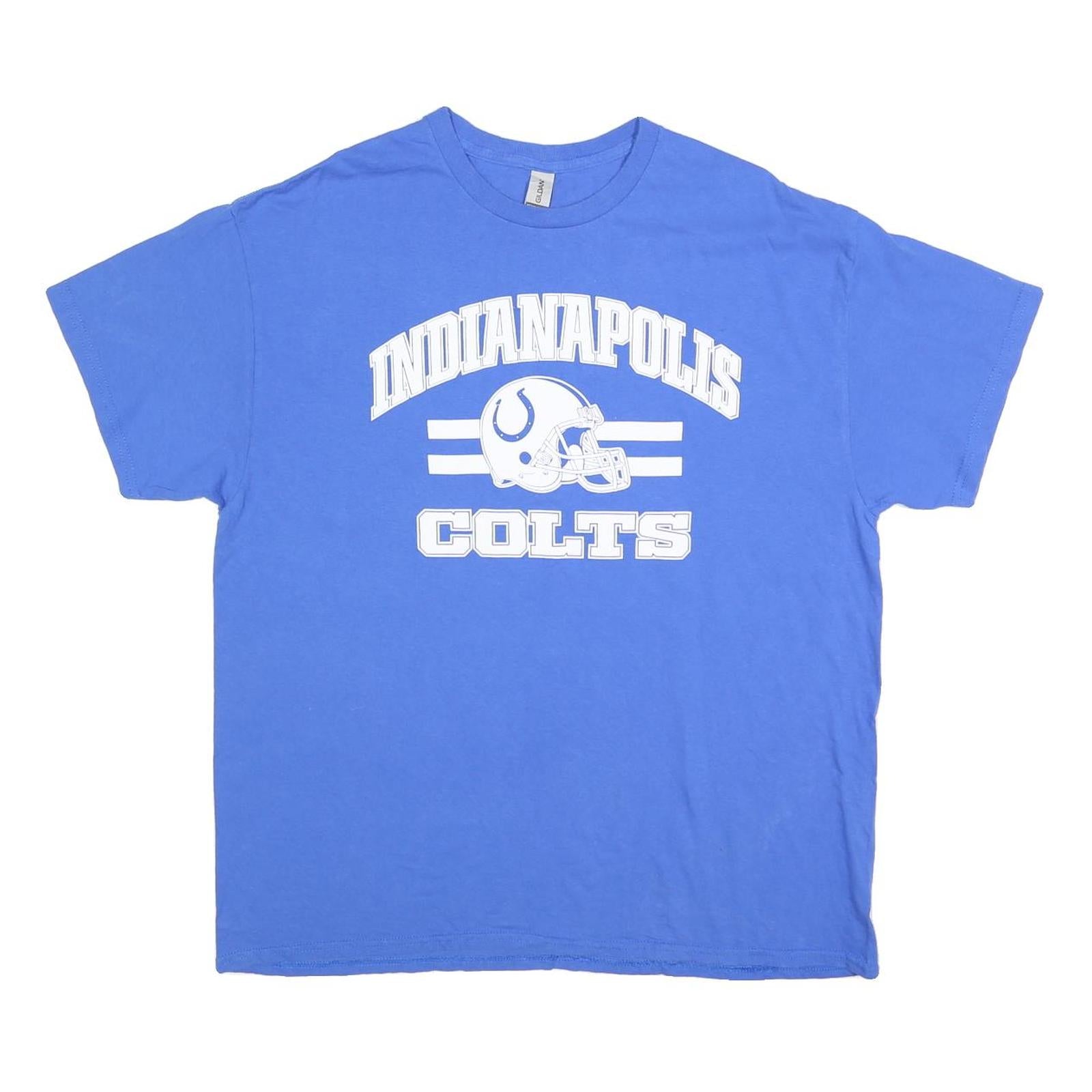 GILDAN Mens Blue Indianapolis Colts T-Shirt XL Short Sleeve Crew Neck Graphic