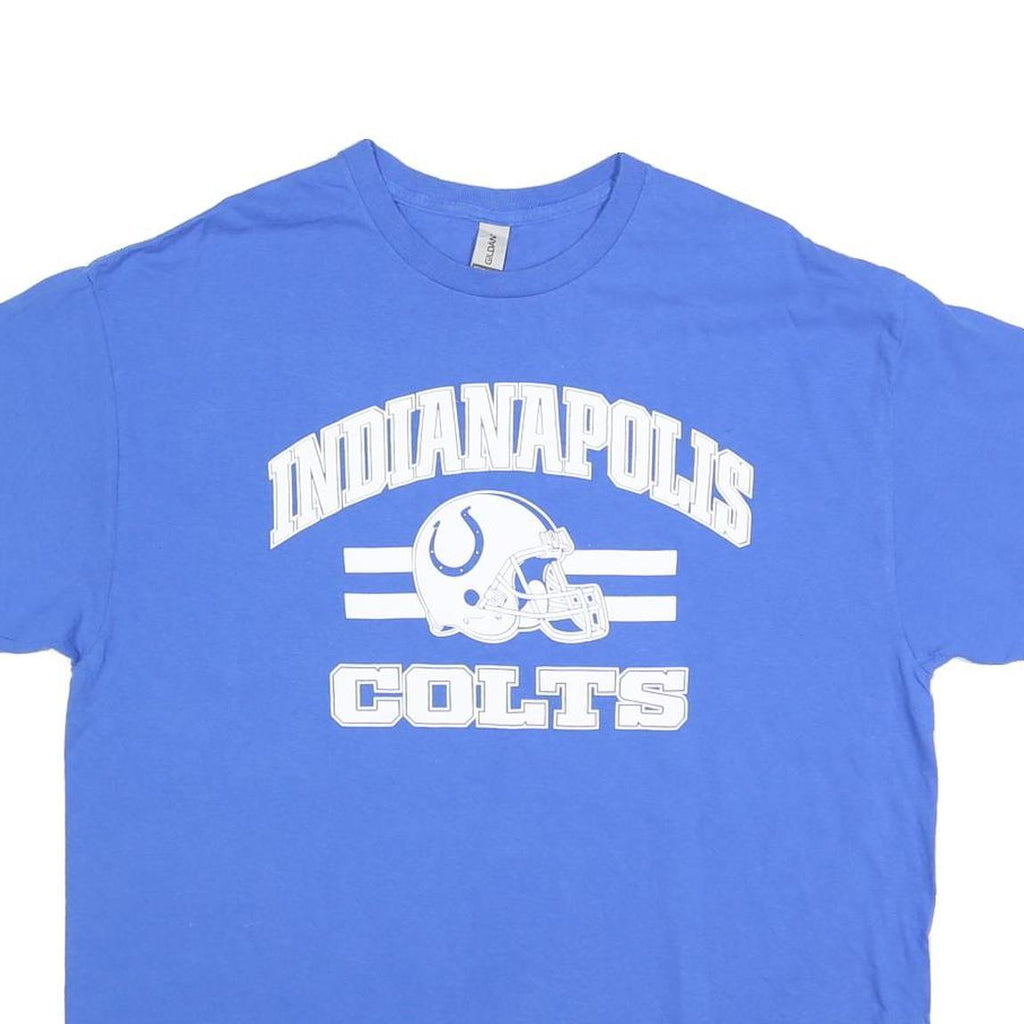 GILDAN Mens Blue Indianapolis Colts T-Shirt XL Short Sleeve Crew Neck Graphic