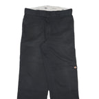 DICKIES Mens Black Cotton Blend Regular Fit Straight Leg Trousers W32 L32