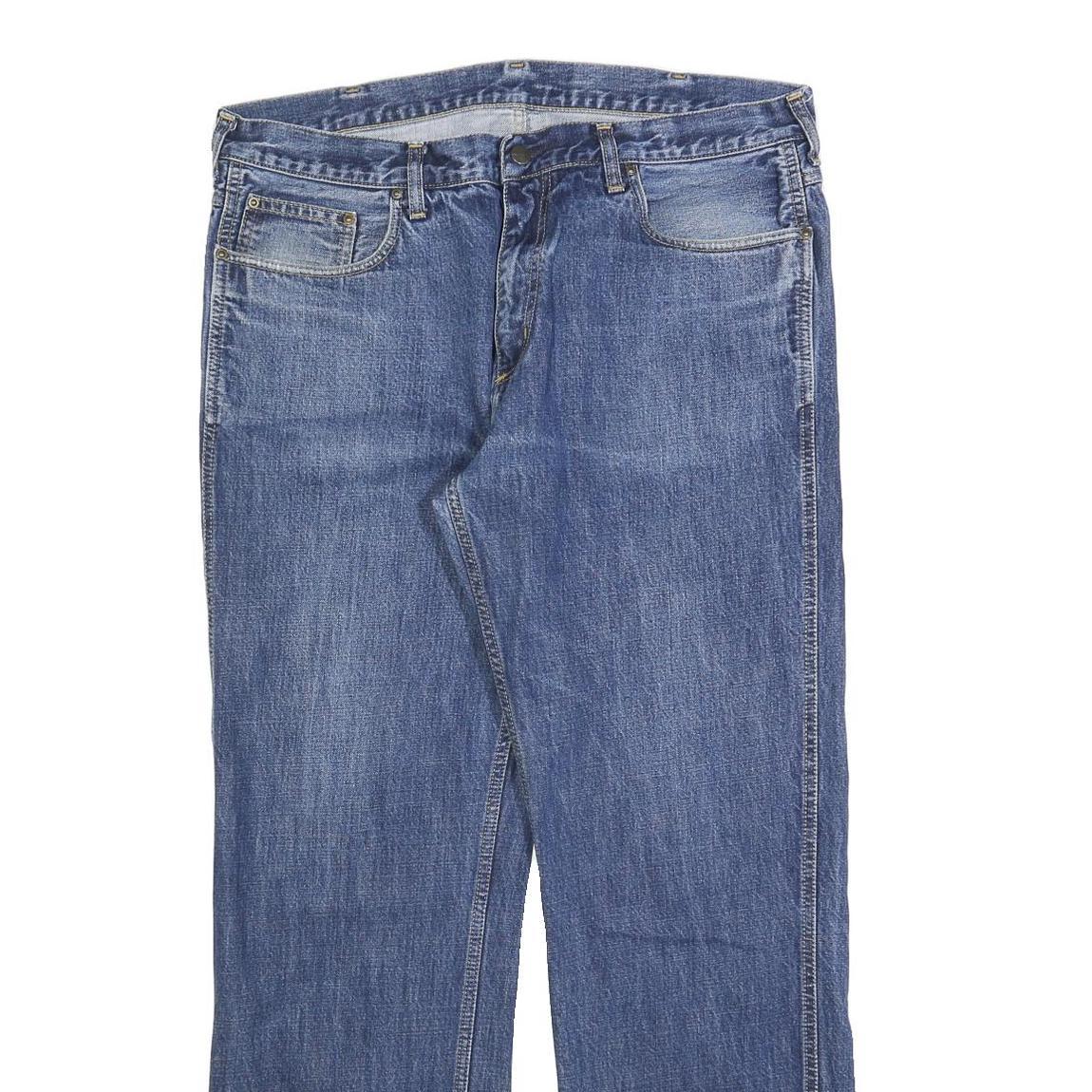 CARHARTT Mens Jeans Blue Regular Straight Denim Medium W38 L32 Classic Zip