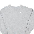 NIKE Womens Grey Crew Neck XL Cotton Blend Sweatshirt Casual Loose Fit