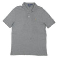 POLO RALPH LAUREN Mens Grey Short Sleeve S Plain Cotton Blend Polo Shirt