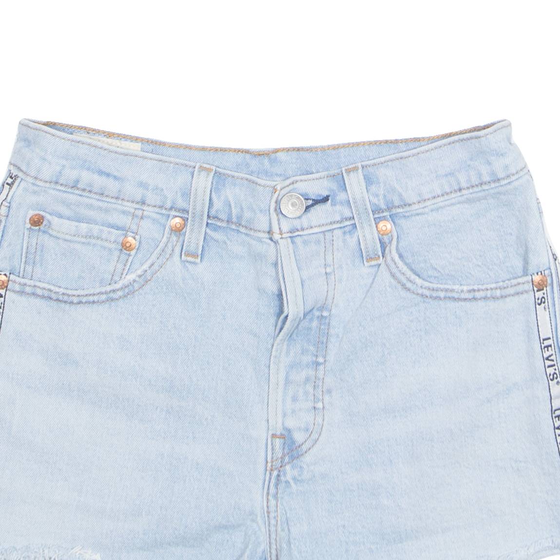 LEVI'S 501 Cut Off Womens Denim Shorts Blue XS W25