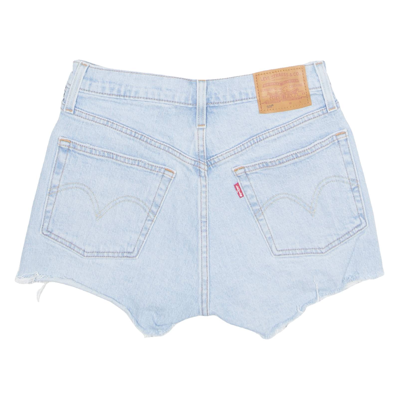 LEVI'S 501 Cut Off Womens Denim Shorts Blue XS W25