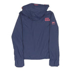 SUPERDRY Womens Navy Blue Casual Jacket M Polyester Zip Hooded