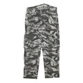 Grey Camouflage Mens Regular Fit Cargo Trousers W30 L27 Cotton Blend Zip