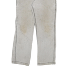 CARHARTT Mens Relaxed Fit Jeans Beige Cotton Blend Zip W32 L29 Workwear Utility