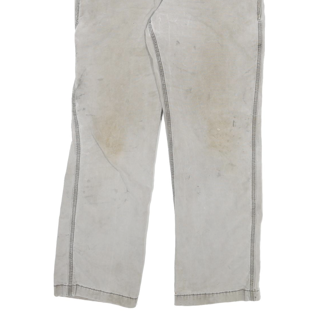 CARHARTT Mens Relaxed Fit Jeans Beige Cotton Blend Zip W32 L29 Workwear Utility