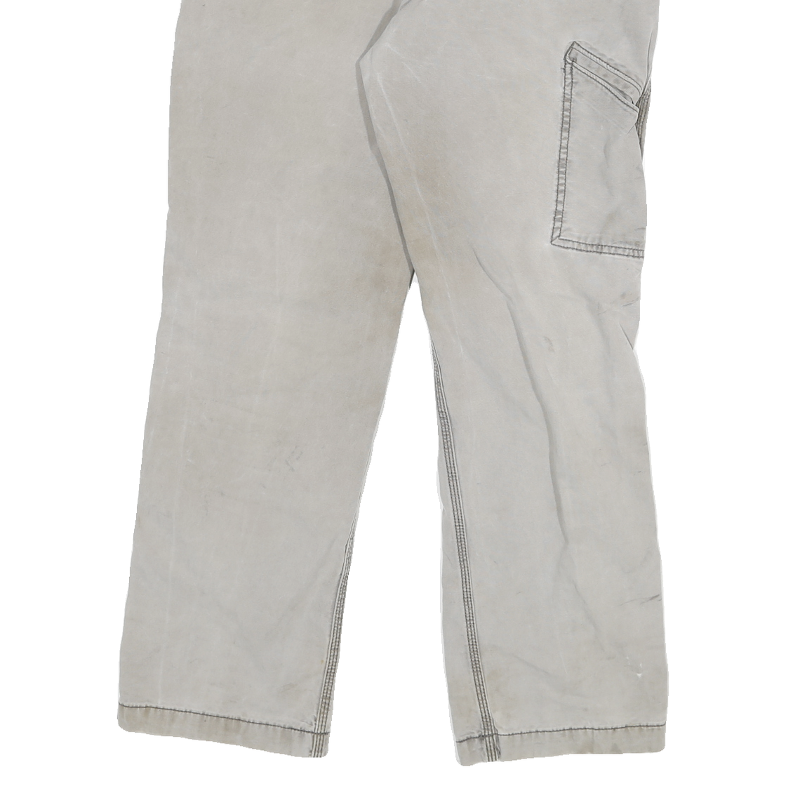 CARHARTT Mens Relaxed Fit Jeans Beige Cotton Blend Zip W32 L29 Workwear Utility