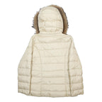 PAUL & SHARK Womens Cream Jacket L Polyester Plain Zip Hooded Warm Winter