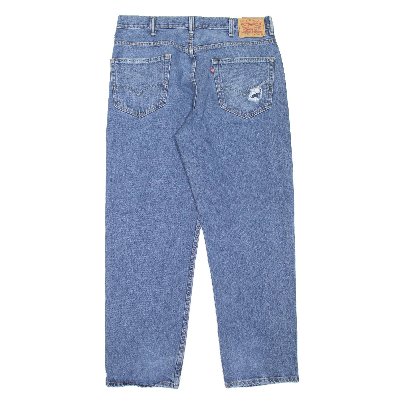 LEVI'S 550 Jeans Mens Blue Relaxed Tapered W38 L32