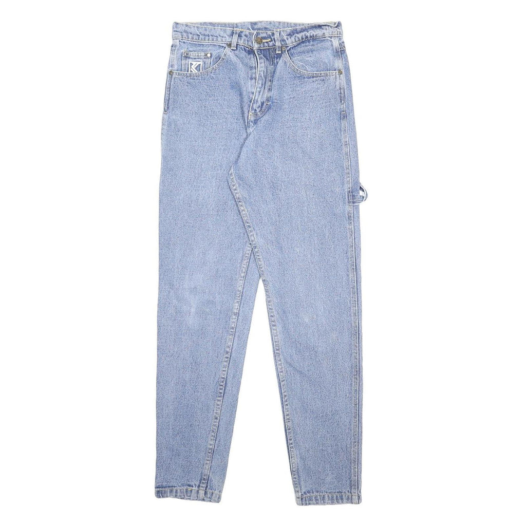 KARL KANI Womens Jeans Blue Slim Slim Straight Denim Light W28 L31 Logo Pocket
