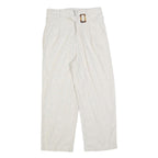 ROMEO + JULIET Womens Relaxed White Linen Blend Trousers W27 L25 Belted Zip