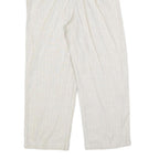 ROMEO + JULIET Womens Relaxed White Linen Blend Trousers W27 L25 Belted Zip