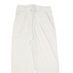ROMEO + JULIET Womens Relaxed White Linen Blend Trousers W27 L25 Belted Zip
