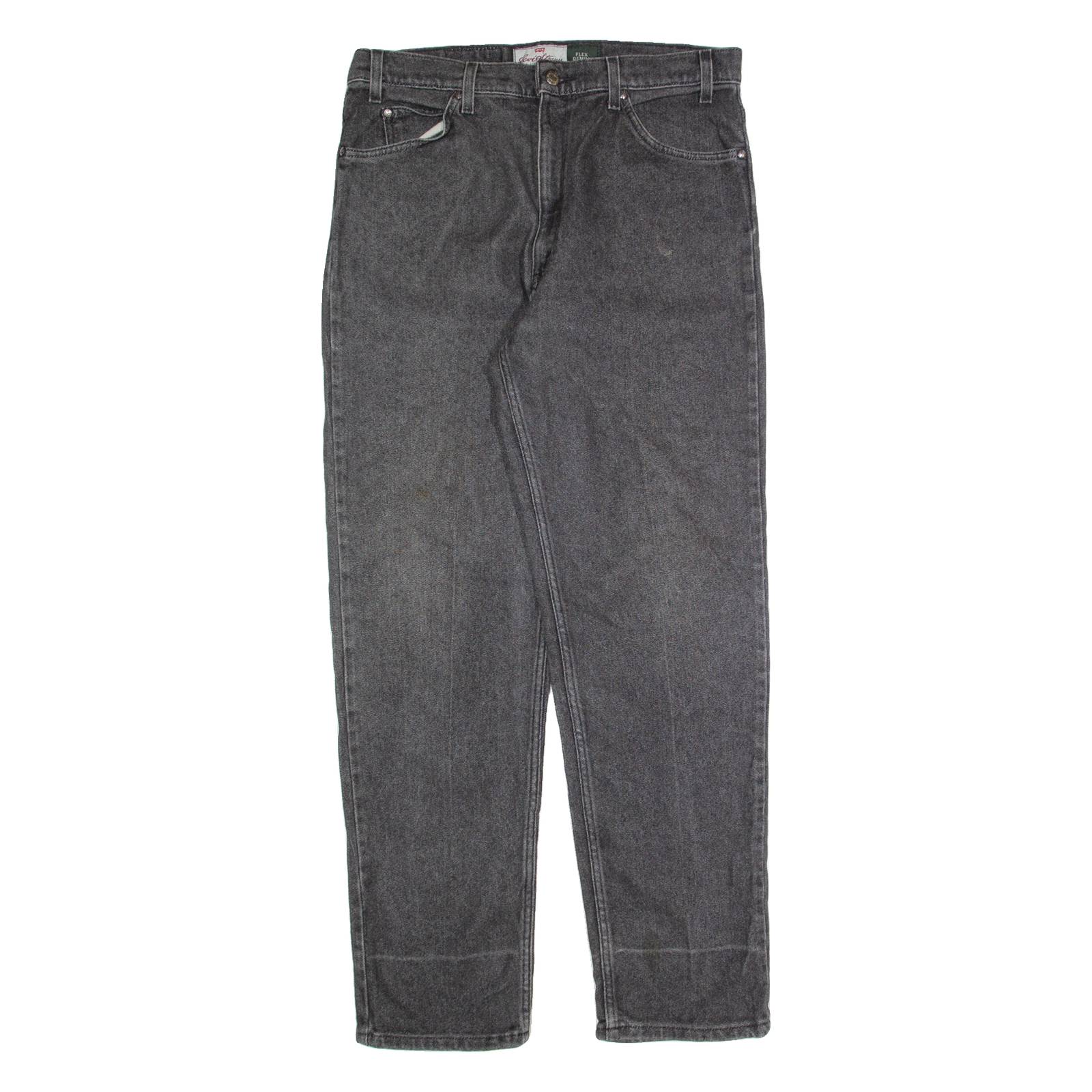 LEVI'S Signature Mens Trousers Grey Regular Straight 90s W36 L32