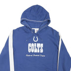 NFL Womens Blue Colts Hoodie M Cotton Blend Pullover Hooded Sweatshirt
