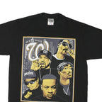 SHAKA Mens Black Graphic T-Shirt L Short Sleeve Crew Neck Iconic Rap Artists