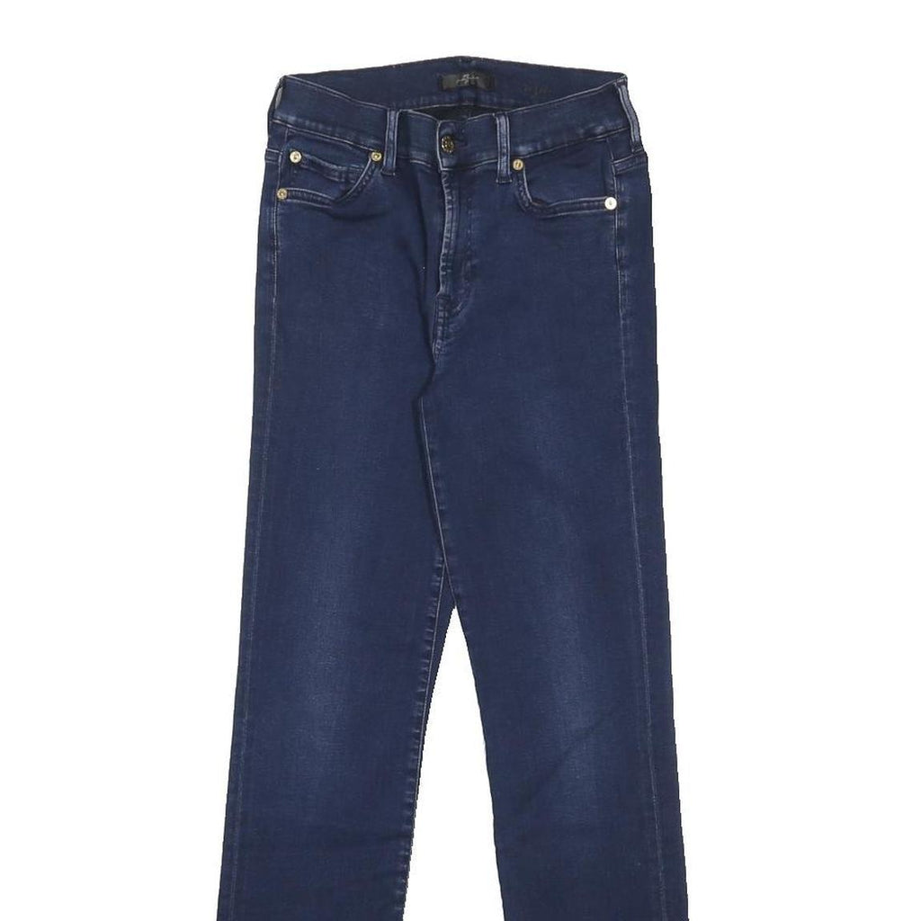 7 FOR ALL MANKIND Womens Jeans Blue Slim Skinny Denim Medium W24 L29 Zip
