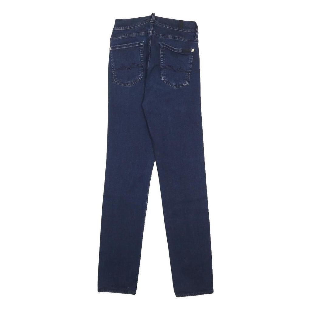 7 FOR ALL MANKIND Womens Jeans Blue Slim Skinny Denim Medium W24 L29 Zip