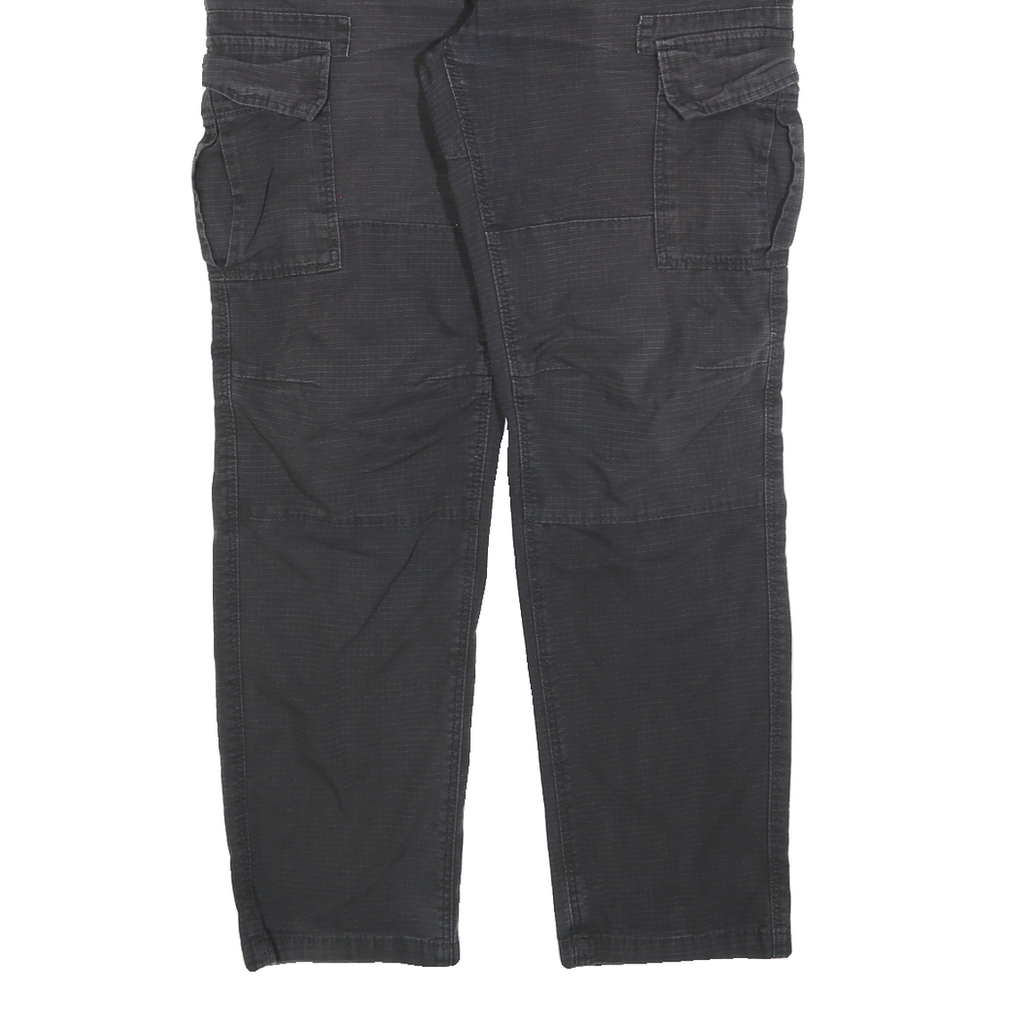 DICKIES Mens Black Cotton Blend Regular Cargo Trousers W31 L30 Workwear Zip