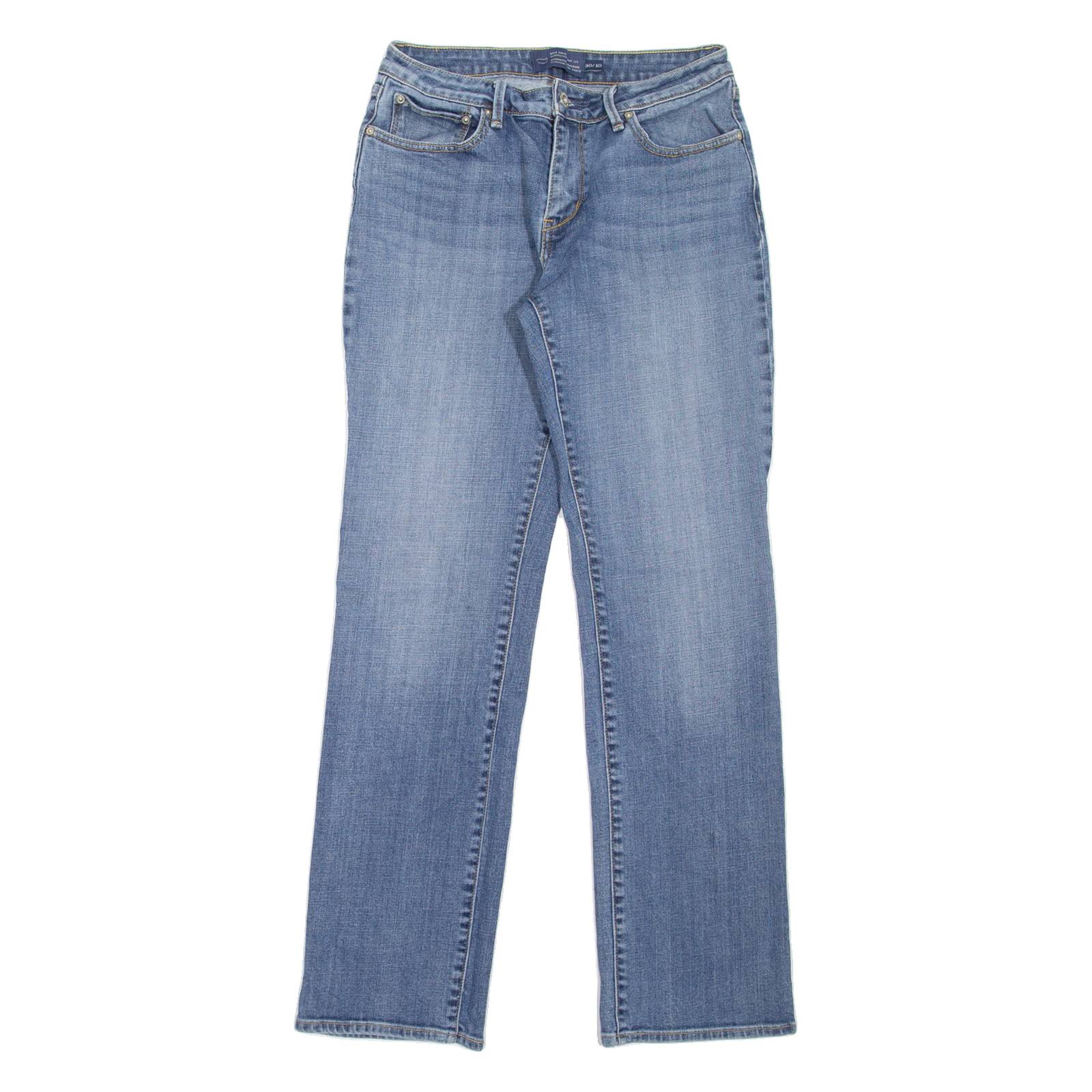 LEVI'S Womens Jeans Blue Regular Straight Stone Wash W26 L30