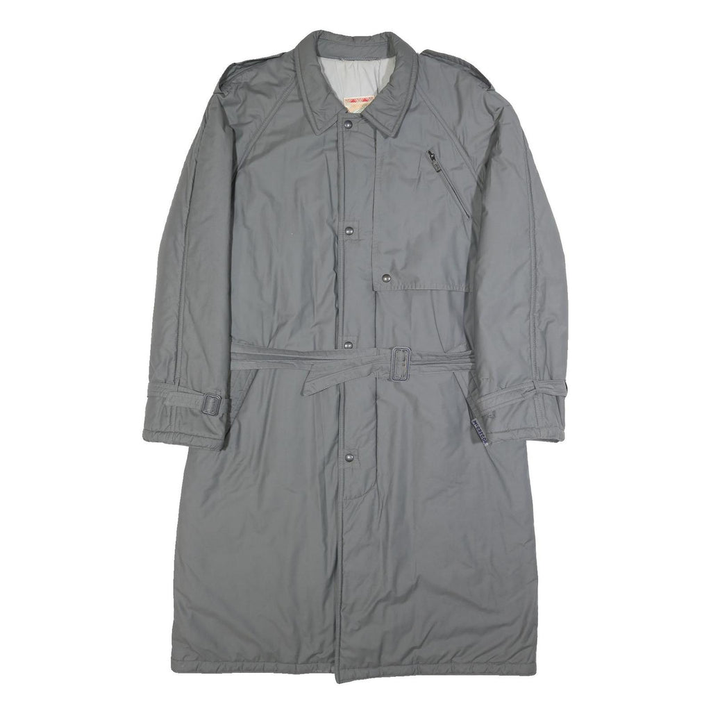MCGREGOR Mens Grey Coach Coat XL Cotton Blend Woven Plain Classic Fit Long