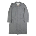 MCGREGOR Mens Grey Coach Coat XL Cotton Blend Woven Plain Classic Fit Long