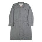 MCGREGOR Mens Grey Coach Coat XL Cotton Blend Woven Plain Classic Fit Long