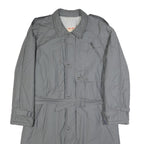 MCGREGOR Mens Grey Coach Coat XL Cotton Blend Woven Plain Classic Fit Long