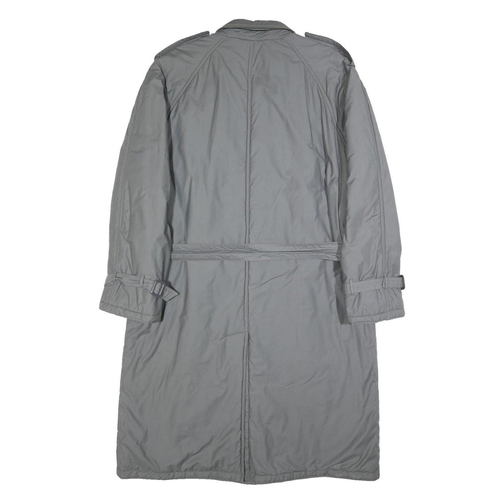 MCGREGOR Mens Grey Coach Coat XL Cotton Blend Woven Plain Classic Fit Long