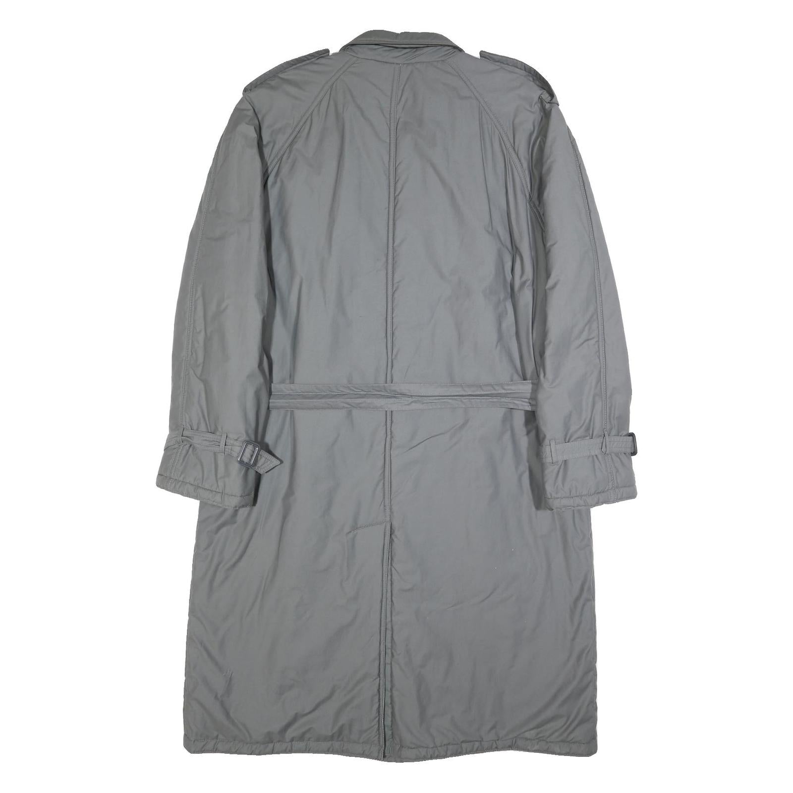 MCGREGOR Mens Grey Coach Coat XL Cotton Blend Woven Plain Classic Fit Long