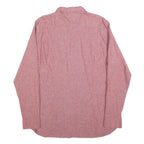 TOMMY HILFIGER Mens Red Button-Down Shirt 2XL Cotton Blend Casual Classic