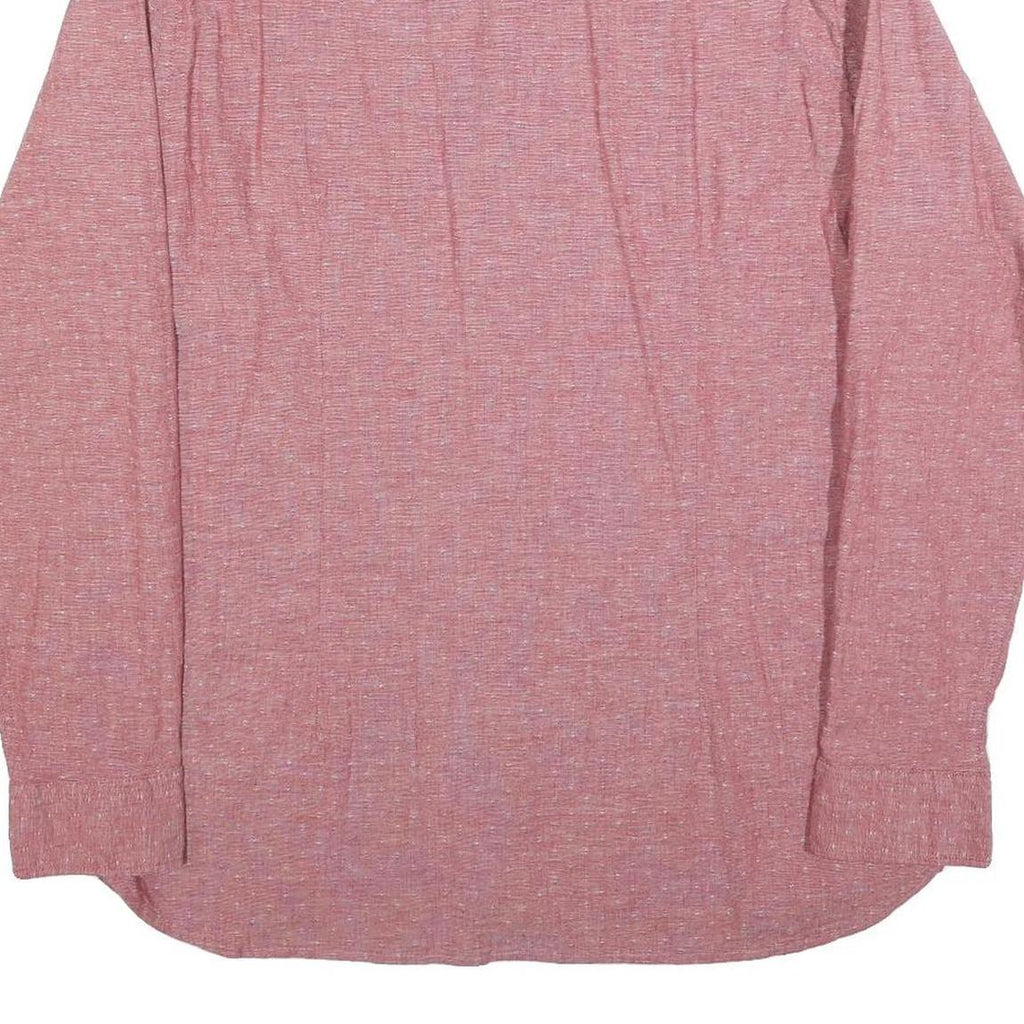 TOMMY HILFIGER Mens Red Button-Down Shirt 2XL Cotton Blend Casual Classic