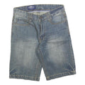 OBJ Womens Denim Blue Casual Shorts M W30 Cotton Blend Comfortable