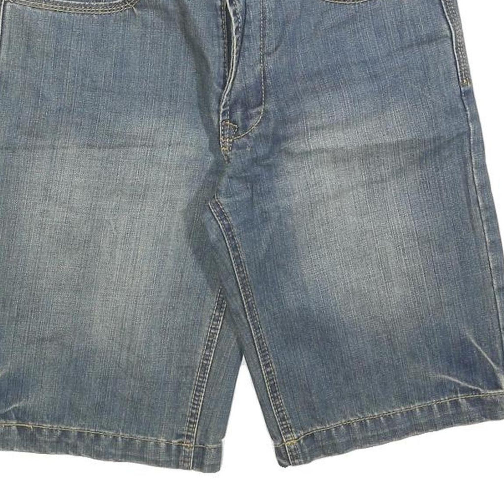 OBJ Womens Denim Blue Casual Shorts M W30 Cotton Blend Comfortable