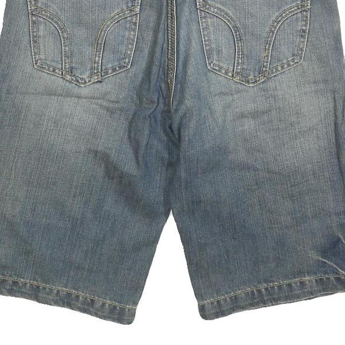 OBJ Womens Denim Blue Casual Shorts M W30 Cotton Blend Comfortable