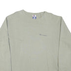 CHAMPION Mens Grey Sweatshirt Crew Neck L Cotton Blend Pullover Casual