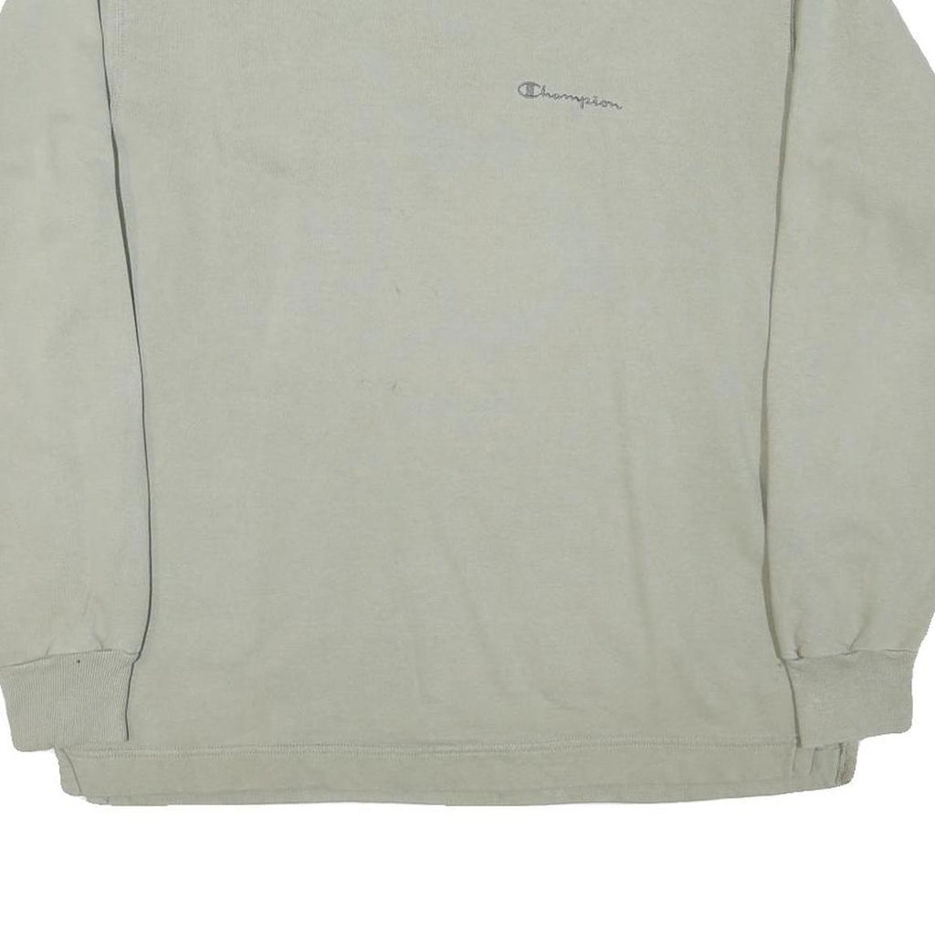 CHAMPION Mens Grey Sweatshirt Crew Neck L Cotton Blend Pullover Casual