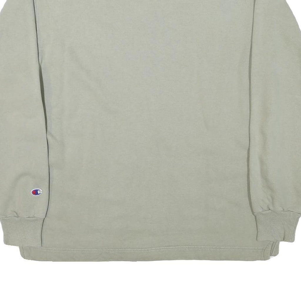CHAMPION Mens Grey Sweatshirt Crew Neck L Cotton Blend Pullover Casual