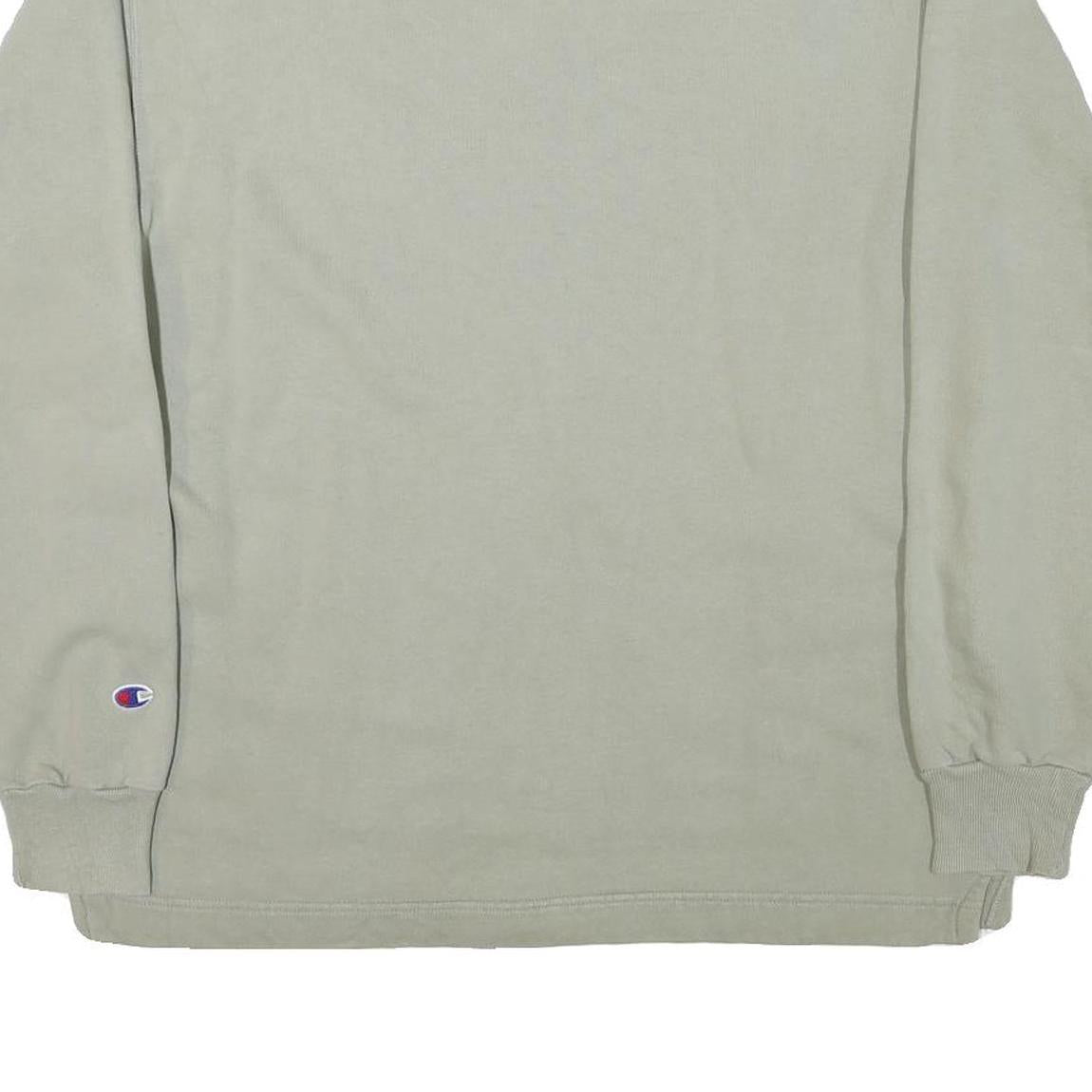 CHAMPION Mens Grey Sweatshirt Crew Neck L Cotton Blend Pullover Casual