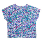 Womens Printed Top Blue Crazy Pattern M