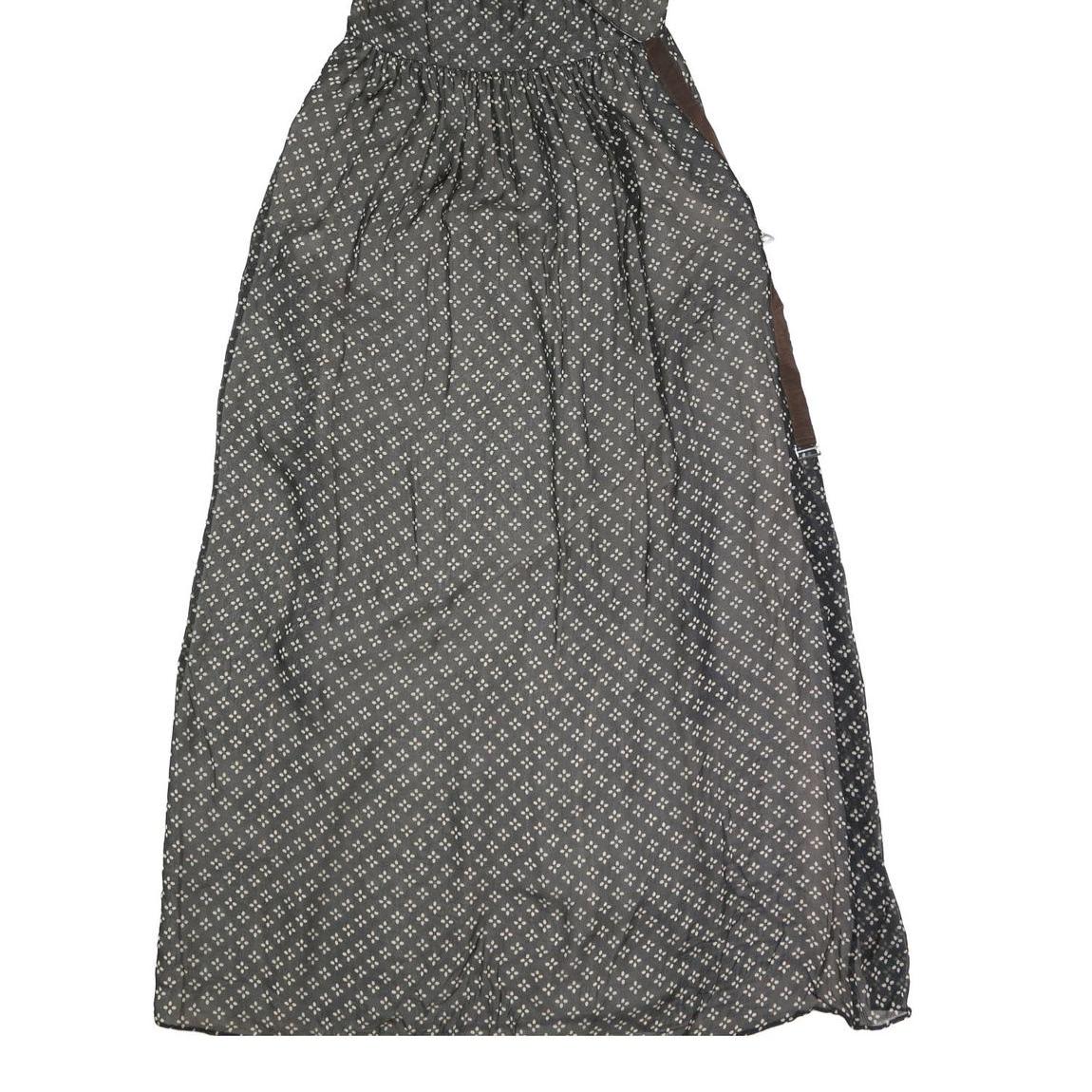 EMPORIO ARMANI Womens Grey Polyester Maxi Dress Sleeveless Size M Elegant Print