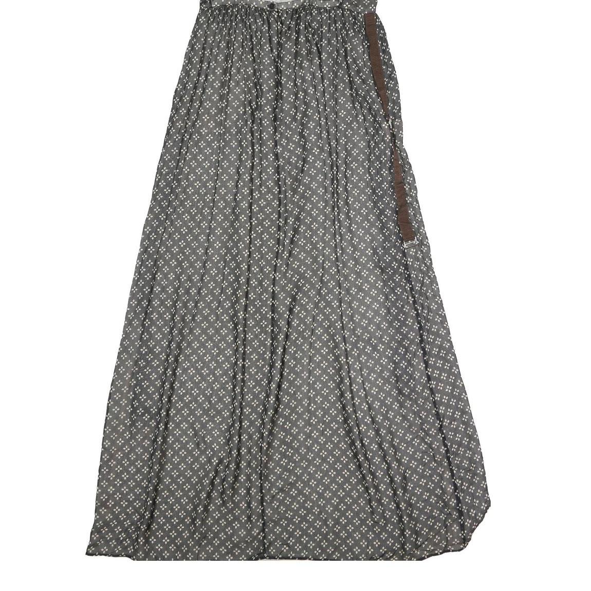 EMPORIO ARMANI Womens Grey Polyester Maxi Dress Sleeveless Size M Elegant Print