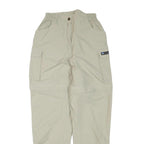 QEUCHUA Womens Polyester Blend Beige Relaxed Zip Cargo Trousers W24 L29 Outdoor